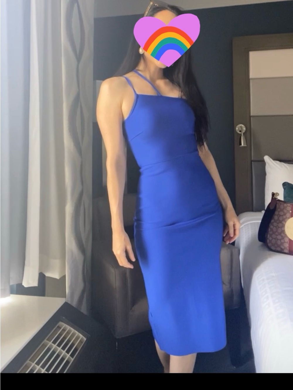 Blue Strappy Bodycon bandage cocktail Dress - Women Small 4-6